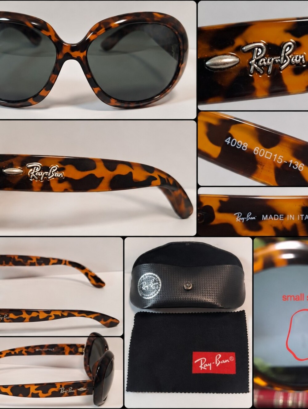 Ray-Ban RB4098 Jackie Ohh II Tortoise Sunglasses 60/15-136